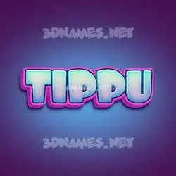 tippu in Phat Purple style - 3D name wallpaper