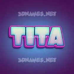 tita in Phat Purple style - 3D name wallpaper
