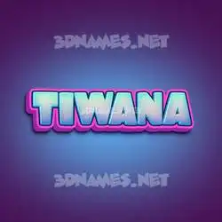 tiwana in Phat Purple style - 3D name wallpaper