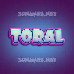 toral in Phat Purple style - 3D name wallpaper