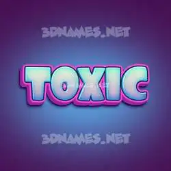 toxic in Phat Purple style - 3D name wallpaper