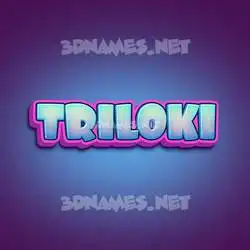 triloki in Phat Purple style - 3D name wallpaper