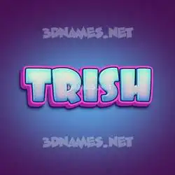 trish in Phat Purple style - 3D name wallpaper