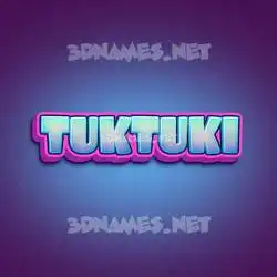 tuktuki in Phat Purple style - 3D name wallpaper