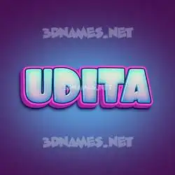 udita in Phat Purple style - 3D name wallpaper