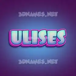 ulises in Phat Purple style - 3D name wallpaper