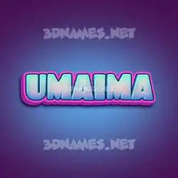 umaima in Phat Purple style - 3D name wallpaper