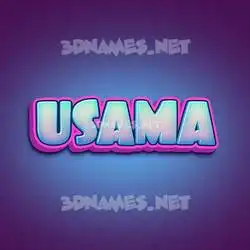 usama in Phat Purple style - 3D name wallpaper