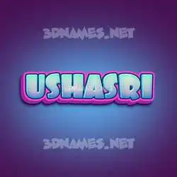 ushasri in Phat Purple style - 3D name wallpaper