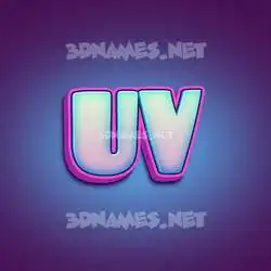 uv in Phat Purple style - 3D name wallpaper