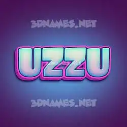 uzzu in Phat Purple style - 3D name wallpaper