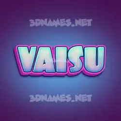 vaisu in Phat Purple style - 3D name wallpaper