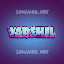 varshil in Phat Purple style - 3D name wallpaper
