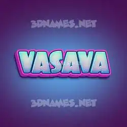 vasava in Phat Purple style - 3D name wallpaper