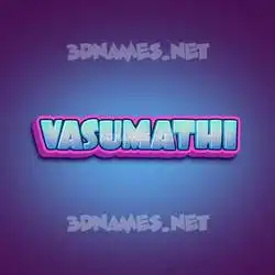 vasumathi in Phat Purple style - 3D name wallpaper