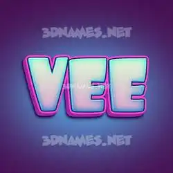 vee in Phat Purple style - 3D name wallpaper