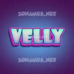 velly in Phat Purple style - 3D name wallpaper