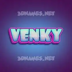 venky in Phat Purple style - 3D name wallpaper