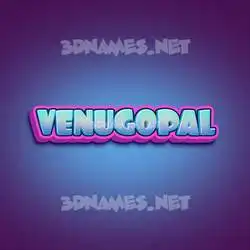 venugopal in Phat Purple style - 3D name wallpaper