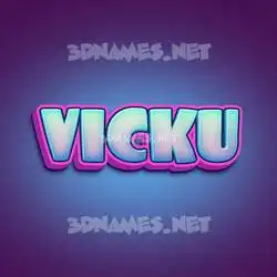 vicku in Phat Purple style - 3D name wallpaper