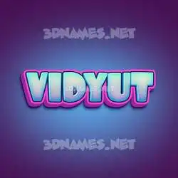 vidyut in Phat Purple style - 3D name wallpaper
