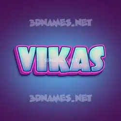 vikas in Phat Purple style - 3D name wallpaper