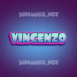 vincenzo in Phat Purple style - 3D name wallpaper