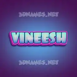vineesh in Phat Purple style - 3D name wallpaper