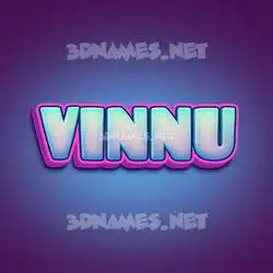 vinnu in Phat Purple style - 3D name wallpaper