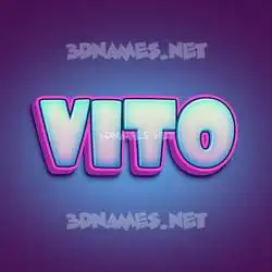 vito in Phat Purple style - 3D name wallpaper