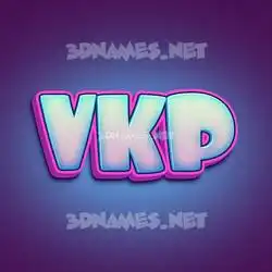 vkp in Phat Purple style - 3D name wallpaper