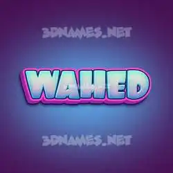 wahed in Phat Purple style - 3D name wallpaper