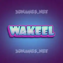 wakeel in Phat Purple style - 3D name wallpaper