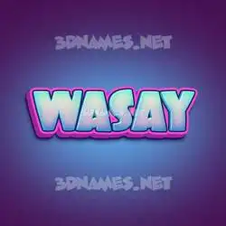 wasay in Phat Purple style - 3D name wallpaper