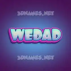 wedad in Phat Purple style - 3D name wallpaper