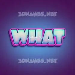what in Phat Purple style - 3D name wallpaper