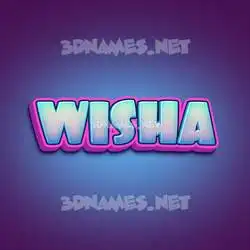 wisha in Phat Purple style - 3D name wallpaper