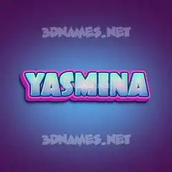 yasmina in Phat Purple style - 3D name wallpaper