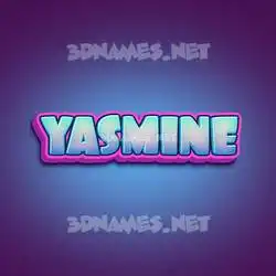 yasmine in Phat Purple style - 3D name wallpaper
