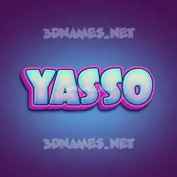 yasso in Phat Purple style - 3D name wallpaper