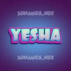 yesha in Phat Purple style - 3D name wallpaper
