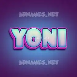 yoni in Phat Purple style - 3D name wallpaper