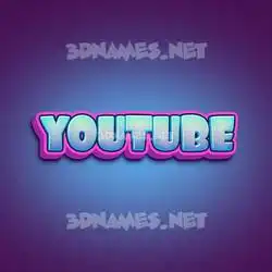 youtube in Phat Purple style - 3D name wallpaper