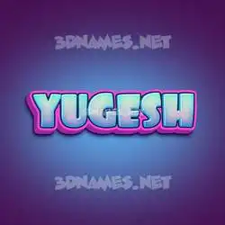 yugesh in Phat Purple style - 3D name wallpaper