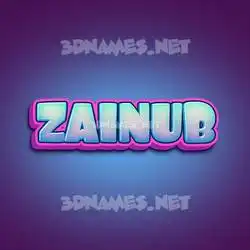 zainub in Phat Purple style - 3D name wallpaper