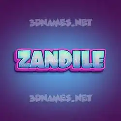zandile in Phat Purple style - 3D name wallpaper