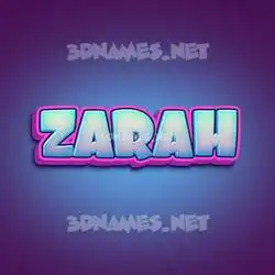 zarah in Phat Purple style - 3D name wallpaper