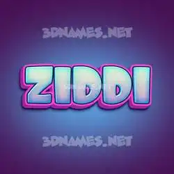 ziddi in Phat Purple style - 3D name wallpaper