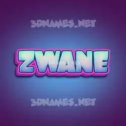 zwane in Phat Purple style - 3D name wallpaper