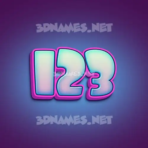 123 in Phat Purple style - 3D name wallpaper 123 in Phat Purple style - 3D name wallpaper